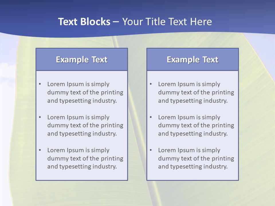 Verdant Foliage Banana PowerPoint Template