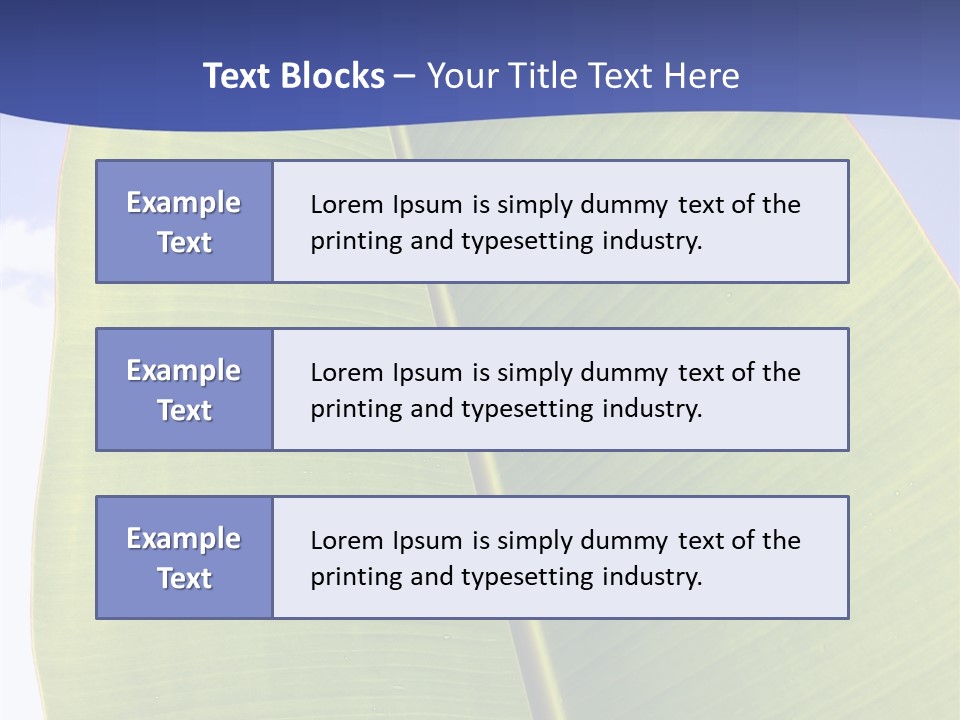 Verdant Foliage Banana PowerPoint Template