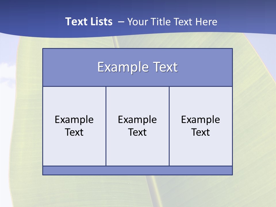 Verdant Foliage Banana PowerPoint Template