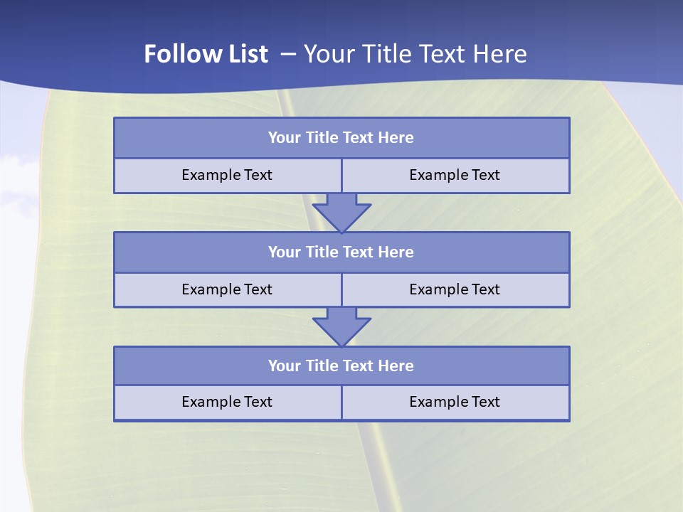 Verdant Foliage Banana PowerPoint Template