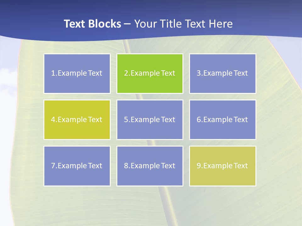 Verdant Foliage Banana PowerPoint Template