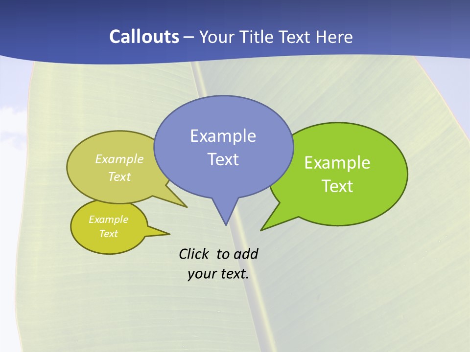 Verdant Foliage Banana PowerPoint Template