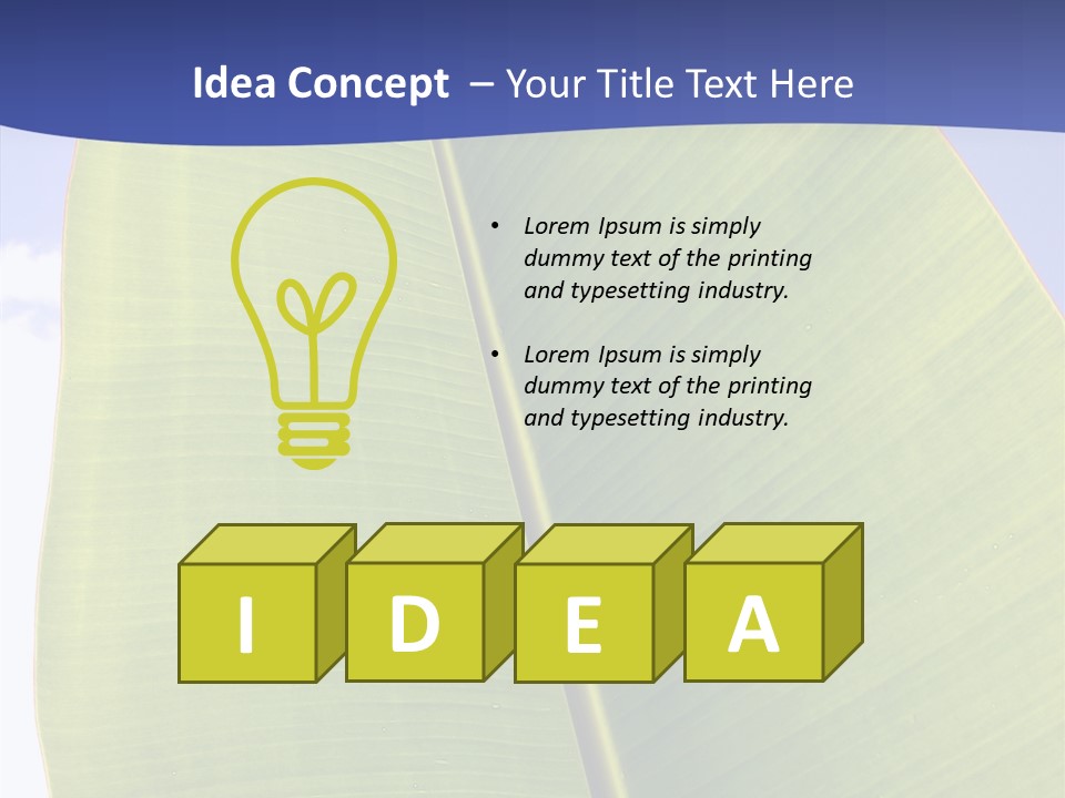 Verdant Foliage Banana PowerPoint Template