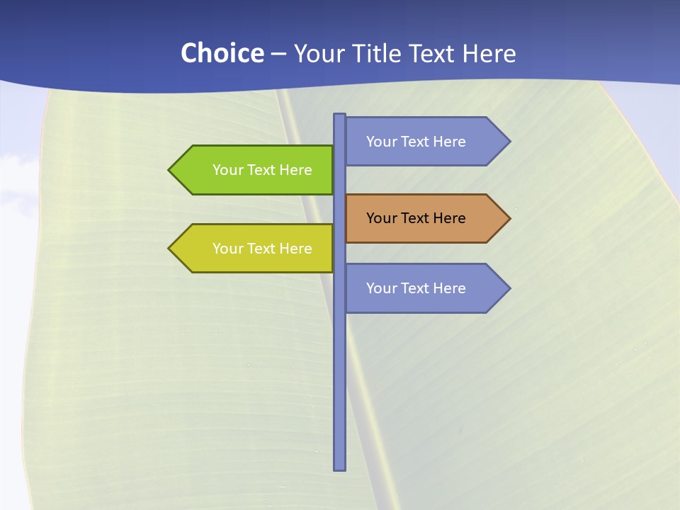 Verdant Foliage Banana PowerPoint Template