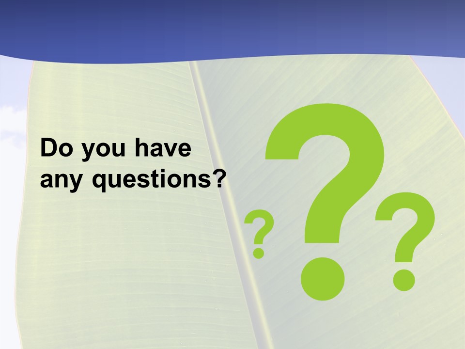 Verdant Foliage Banana PowerPoint Template