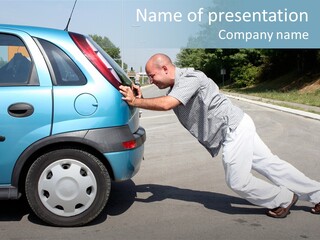 Gas Roadside  PowerPoint Template