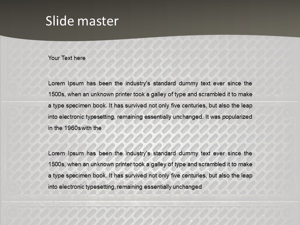 Wall Backgrounds Aluminium PowerPoint Template