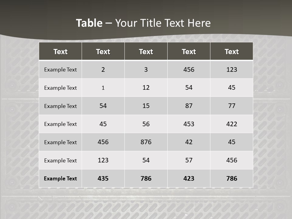 Wall Backgrounds Aluminium PowerPoint Template