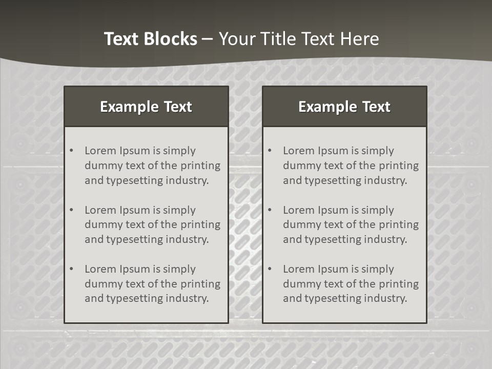 Wall Backgrounds Aluminium PowerPoint Template