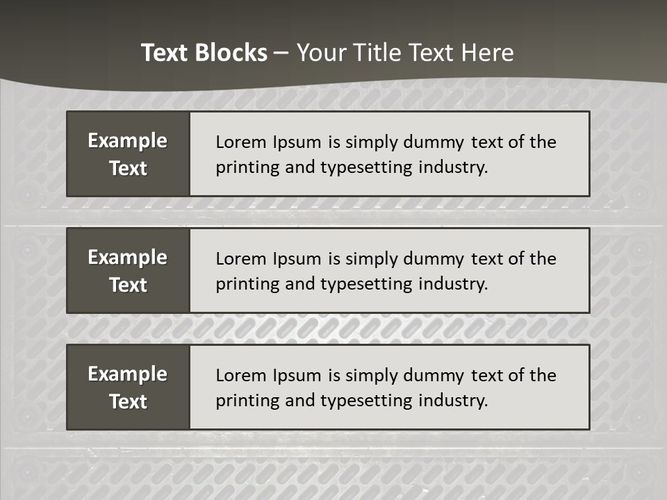 Wall Backgrounds Aluminium PowerPoint Template