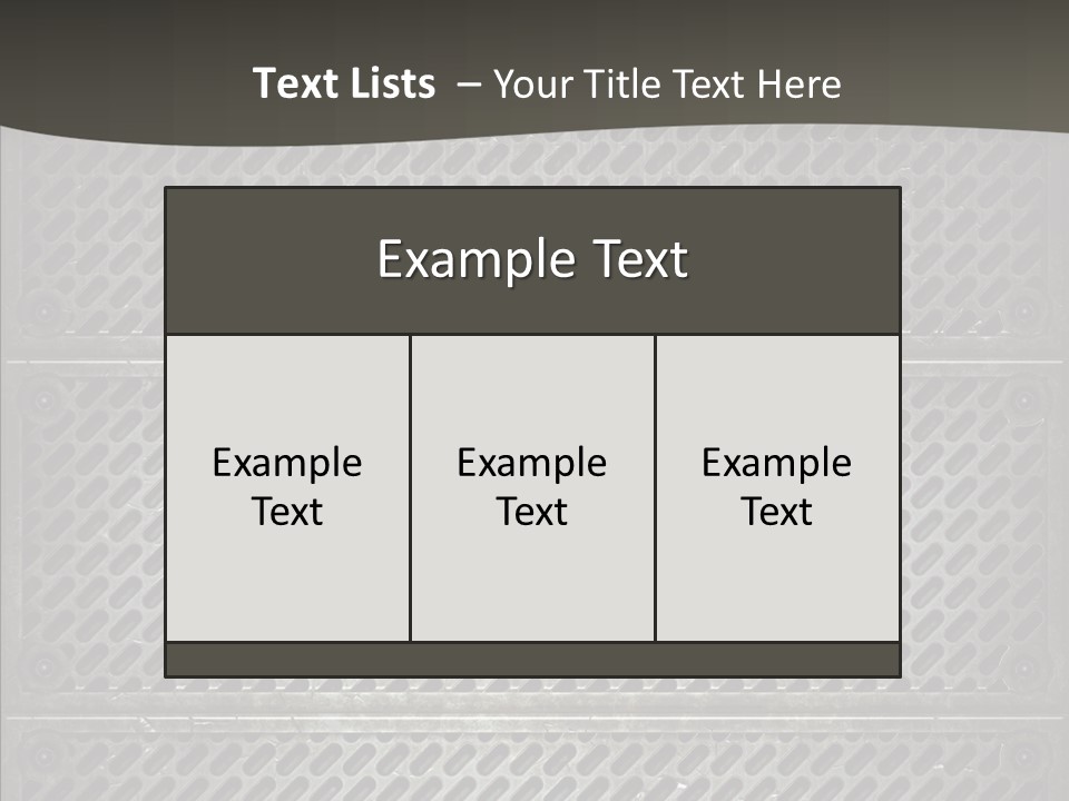 Wall Backgrounds Aluminium PowerPoint Template