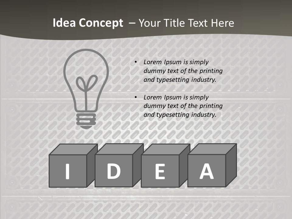 Wall Backgrounds Aluminium PowerPoint Template