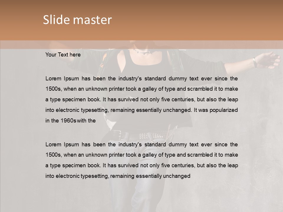 Isolated Rapper Sport PowerPoint Template