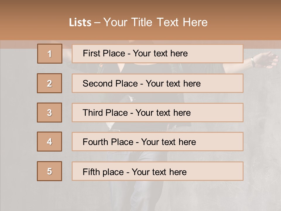 Isolated Rapper Sport PowerPoint Template