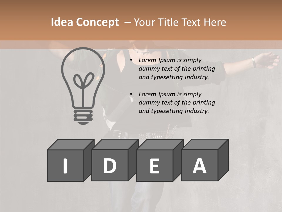 Isolated Rapper Sport PowerPoint Template