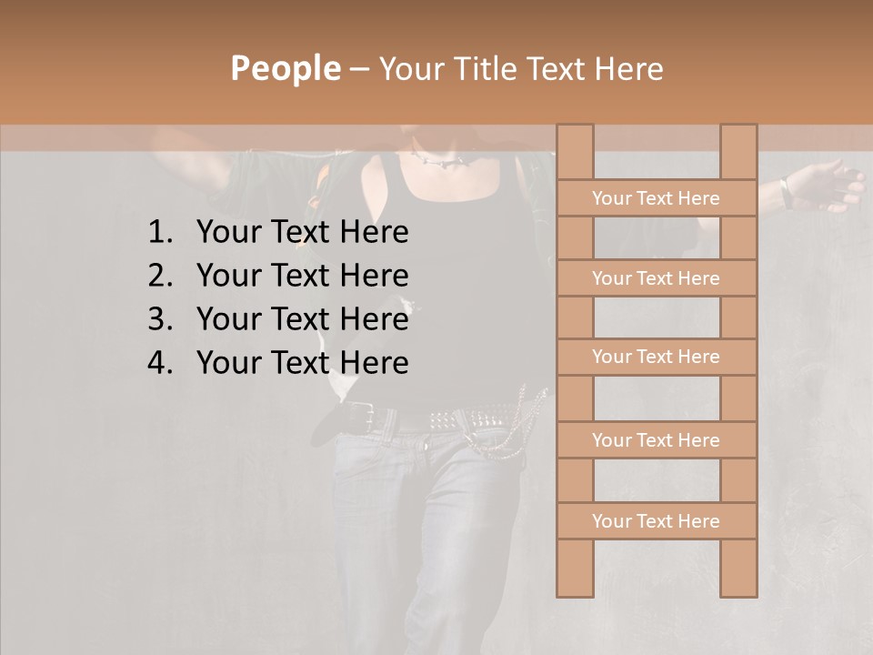 Isolated Rapper Sport PowerPoint Template