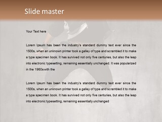 Breakdancing Clothing Guy PowerPoint Template
