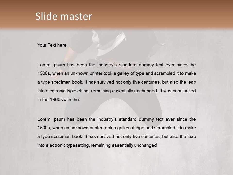 Breakdancing Clothing Guy PowerPoint Template