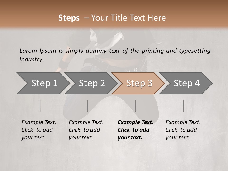 Breakdancing Clothing Guy PowerPoint Template