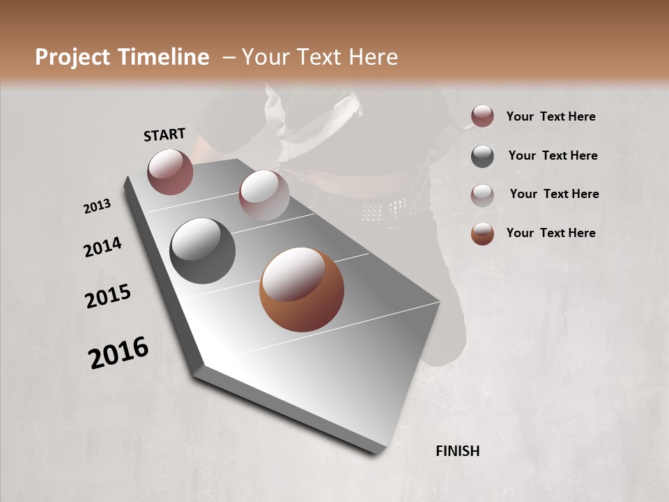 Breakdancing Clothing Guy PowerPoint Template