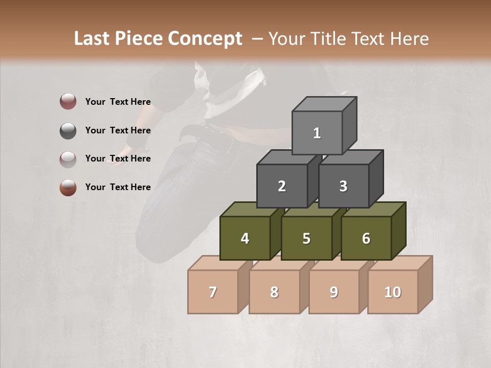 Breakdancing Clothing Guy PowerPoint Template