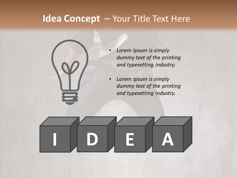 Breakdancing Clothing Guy PowerPoint Template