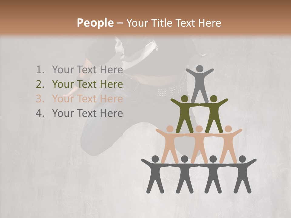 Breakdancing Clothing Guy PowerPoint Template