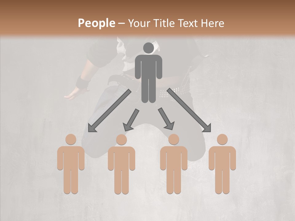 Breakdancing Clothing Guy PowerPoint Template