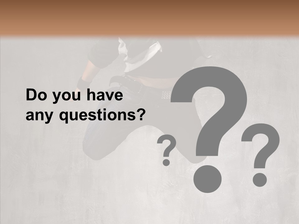 Breakdancing Clothing Guy PowerPoint Template