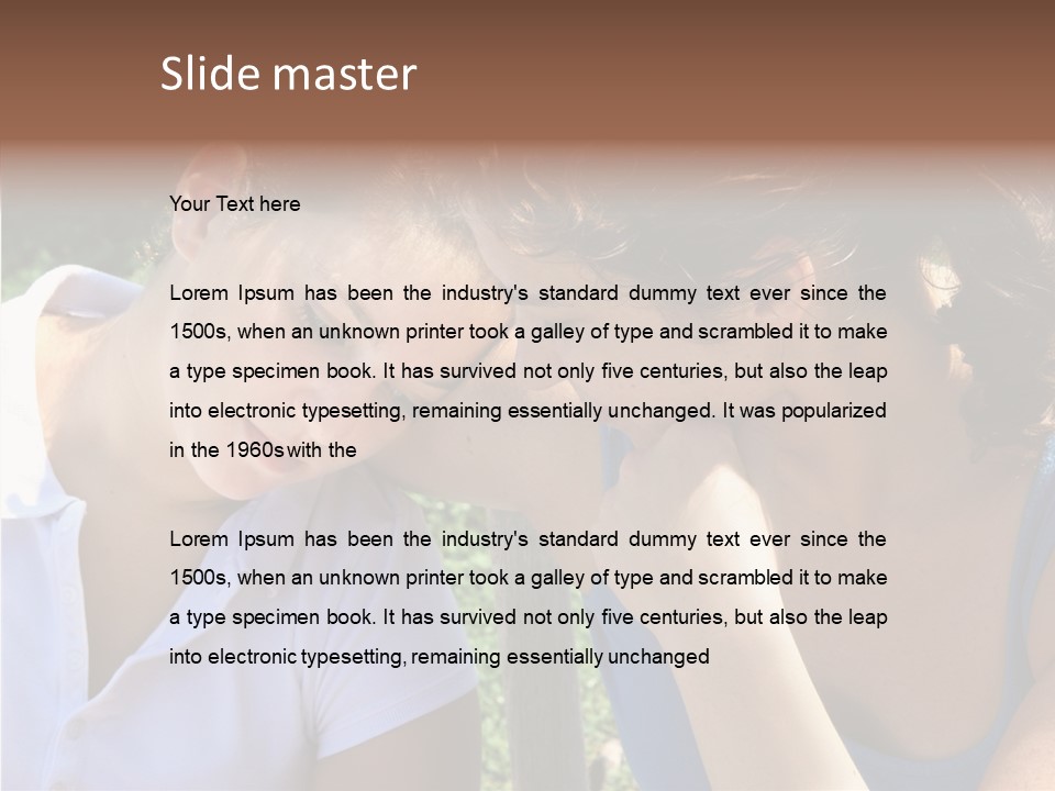 Serious Parenting Child PowerPoint Template