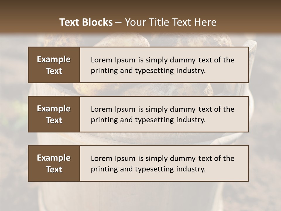 Vegetable Potato Harvesting PowerPoint Template