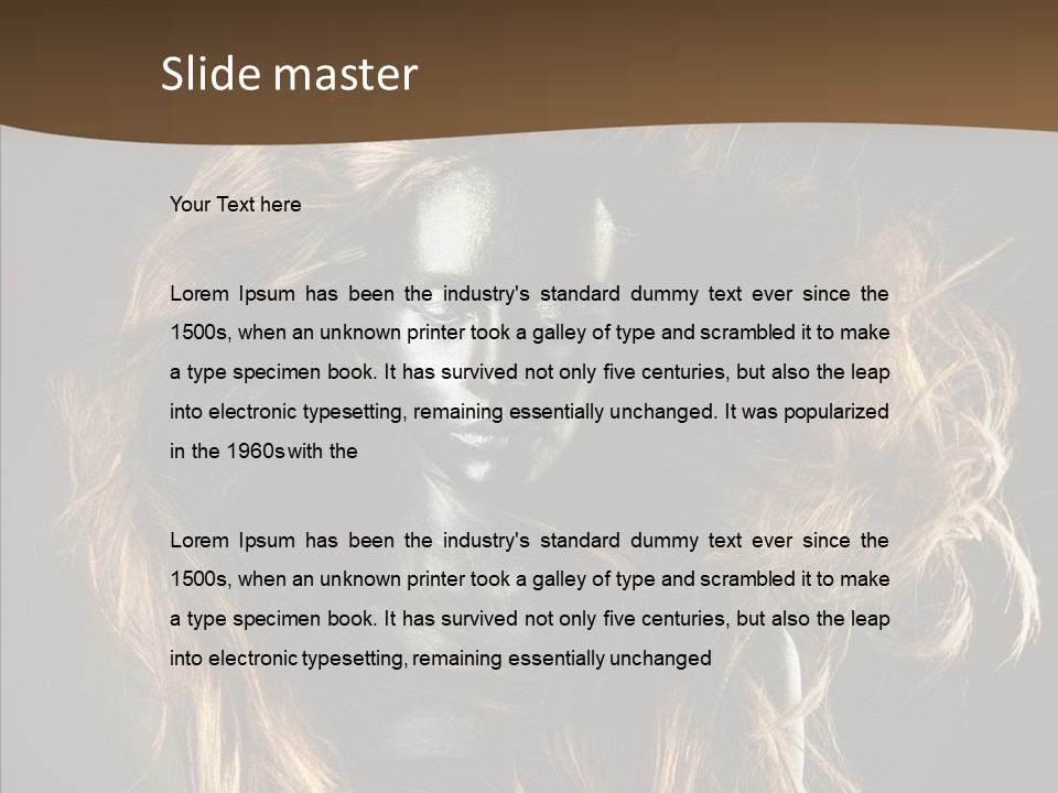 Hairstyle Portrait Fashion PowerPoint Template