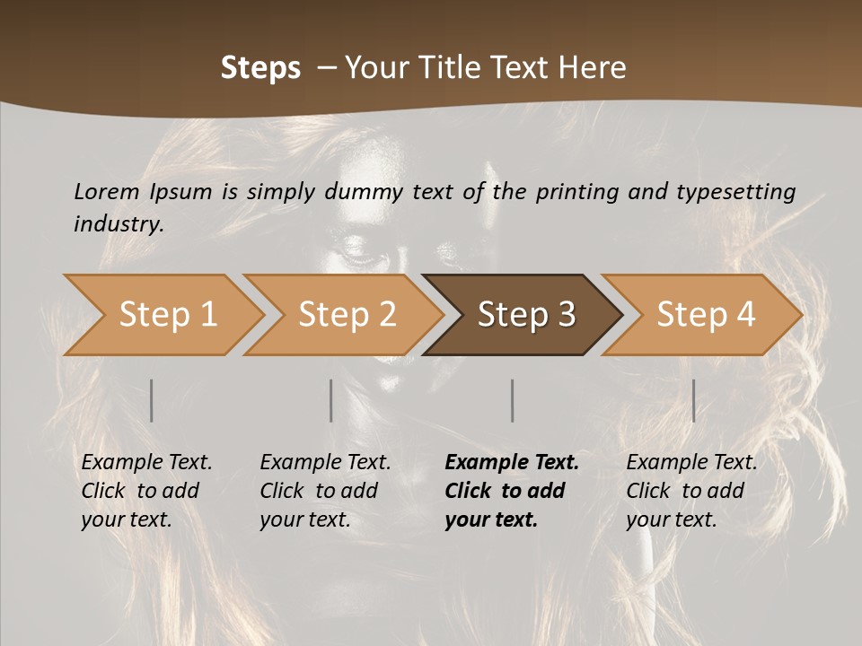 Hairstyle Portrait Fashion PowerPoint Template