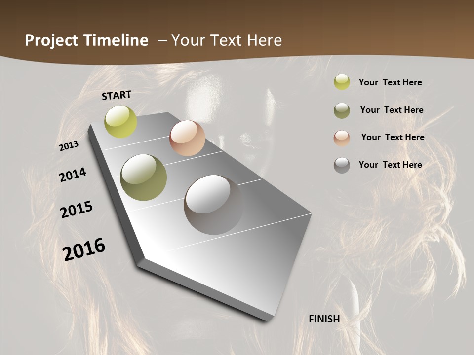 Hairstyle Portrait Fashion PowerPoint Template