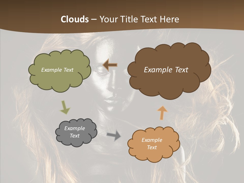 Hairstyle Portrait Fashion PowerPoint Template