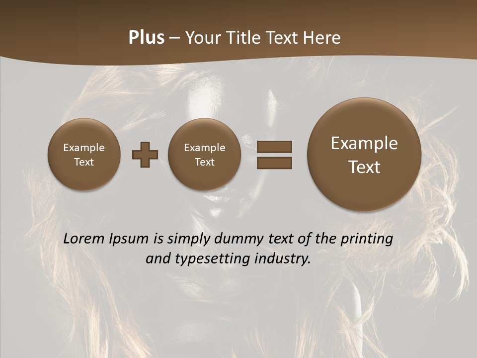 Hairstyle Portrait Fashion PowerPoint Template
