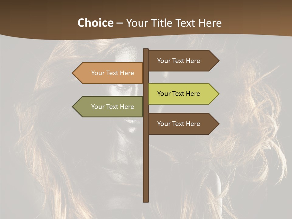 Hairstyle Portrait Fashion PowerPoint Template