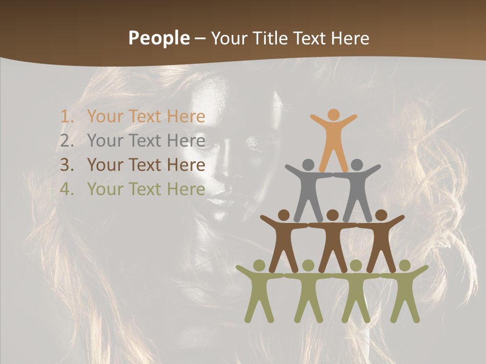 Hairstyle Portrait Fashion PowerPoint Template