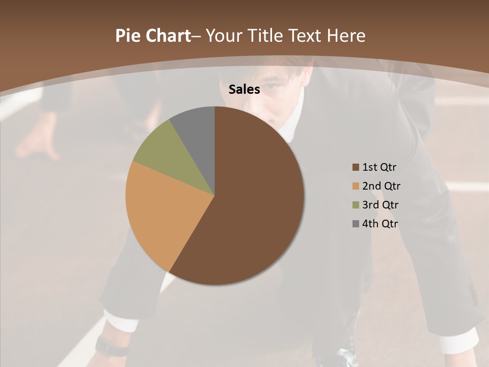 Businesspeople Crouch Two PowerPoint Template