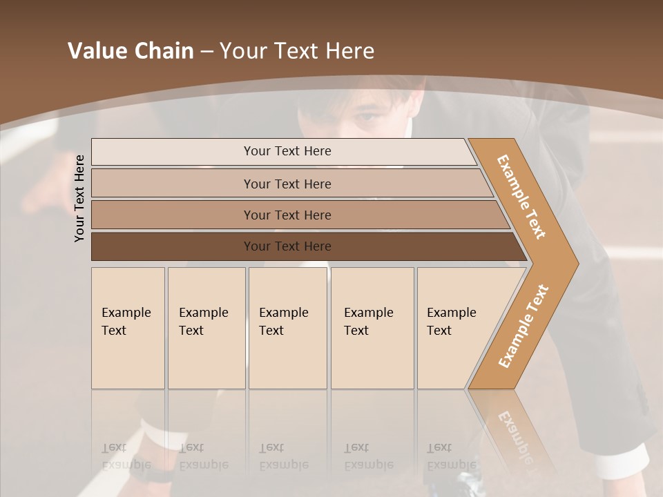 Businesspeople Crouch Two PowerPoint Template