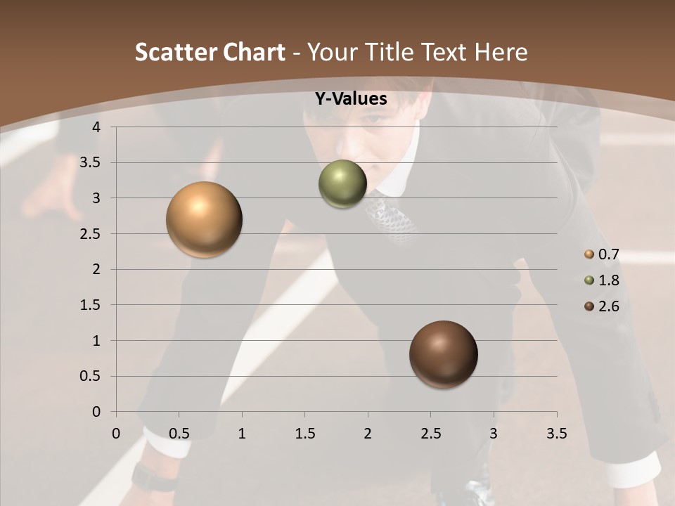 Businesspeople Crouch Two PowerPoint Template