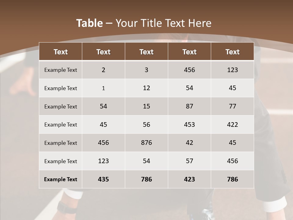 Businesspeople Crouch Two PowerPoint Template