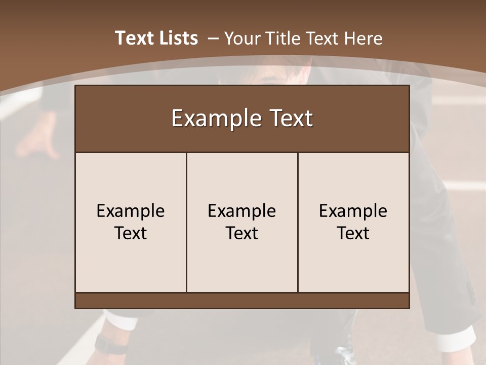 Businesspeople Crouch Two PowerPoint Template