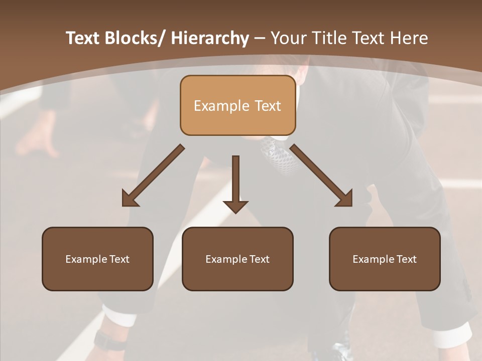 Businesspeople Crouch Two PowerPoint Template