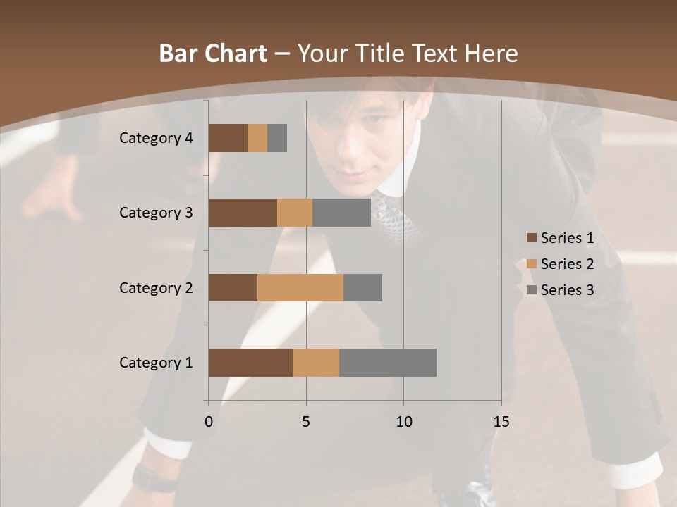 Businesspeople Crouch Two PowerPoint Template