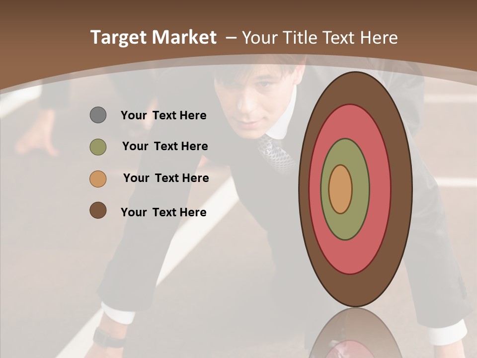 Businesspeople Crouch Two PowerPoint Template