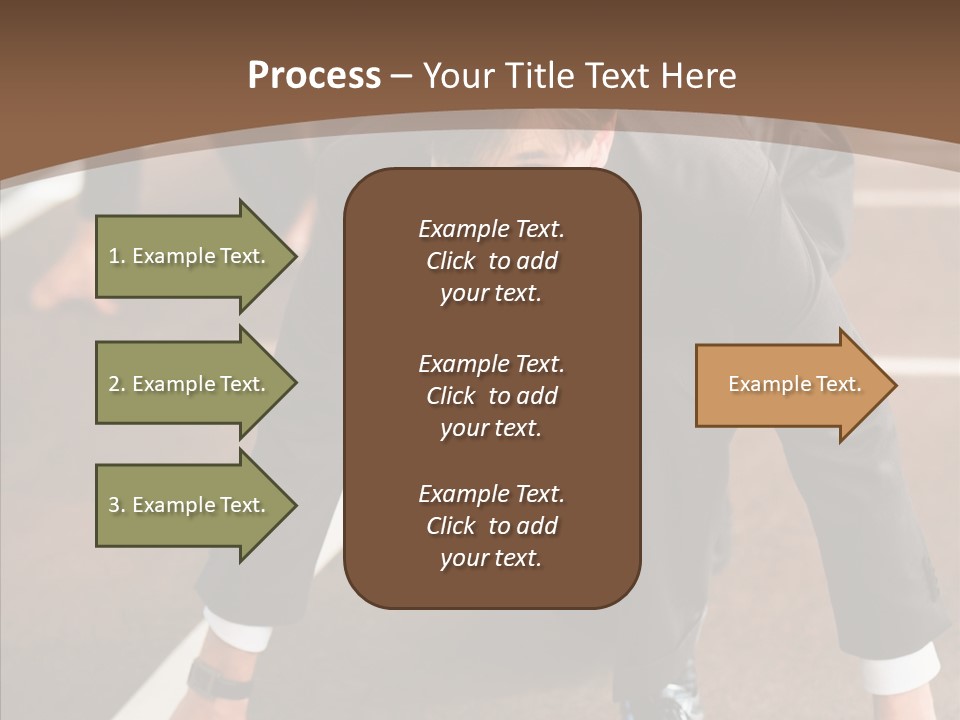 Businesspeople Crouch Two PowerPoint Template