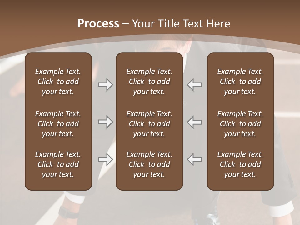 Businesspeople Crouch Two PowerPoint Template