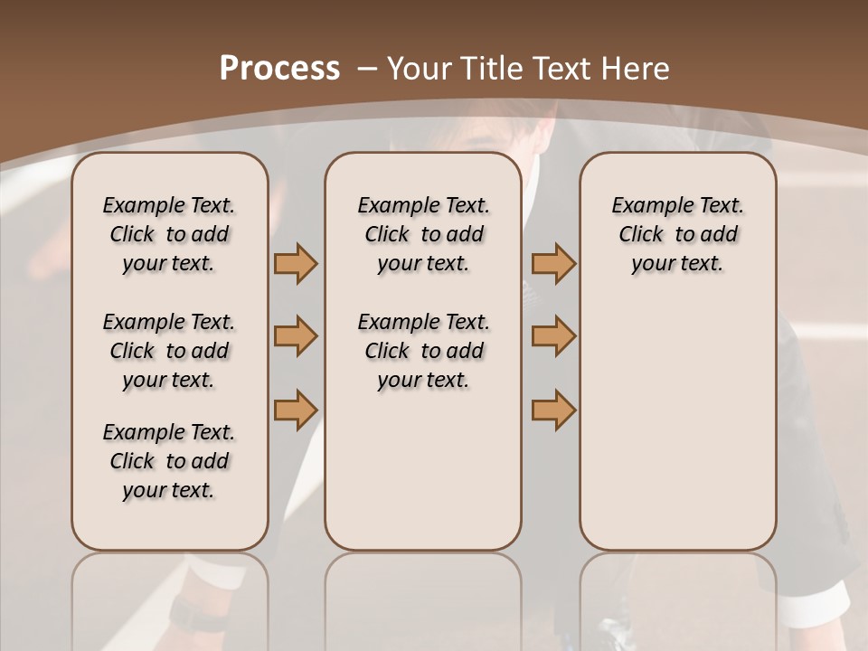 Businesspeople Crouch Two PowerPoint Template