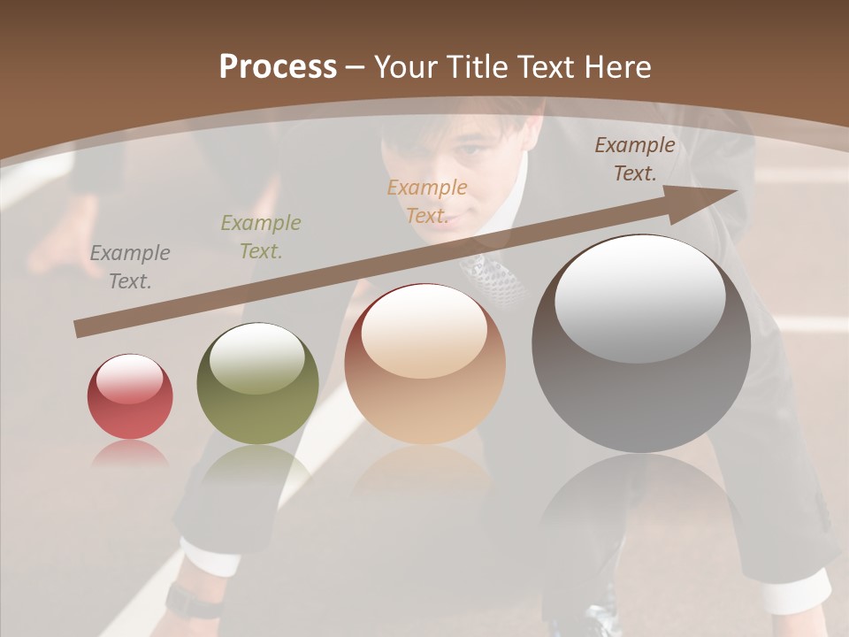 Businesspeople Crouch Two PowerPoint Template